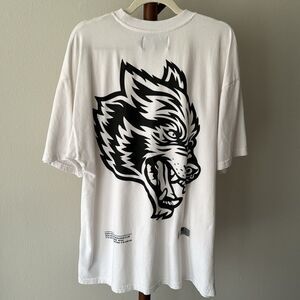 DARC SPORT Respect Us "Premium" Oversized Body Building Tee in White/Black